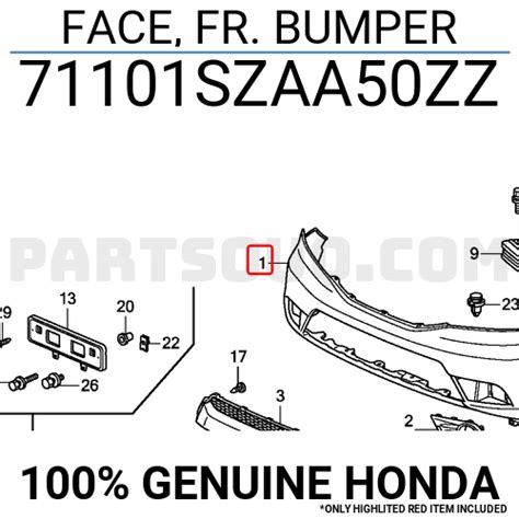 Face Fr Bumper Szaa Zz Honda Parts Partsouq