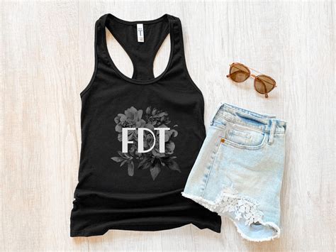 FDT Tank Top Subtle Fuck Donald Trump Merch Anti Trump Anti Maga Flowers Fighting Oligarchy