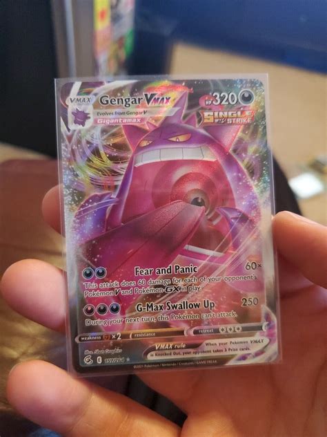 Mavin Gengar Vmax Full Art Ultra Rare Fusion Strike Pokemon