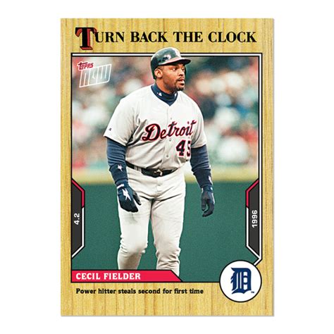 Cecil Fielder Mlb Topps Now Turn Back The Clock Card