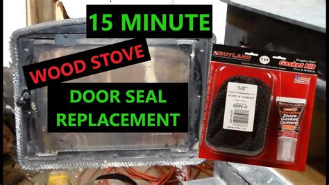 How To REPLACE WOOD STOVE DOOR SEAL GASKET YouTube