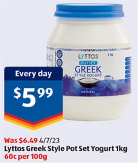 Lyttos Greek Style Pot Set Yogurt 1kg Offer At Aldi