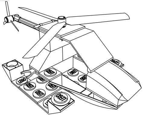 Lego Helicopter Coloring Page Wecoloringpage