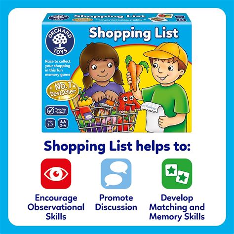 Orchard Toys Shopping List Educational Memory Game Age 3 7