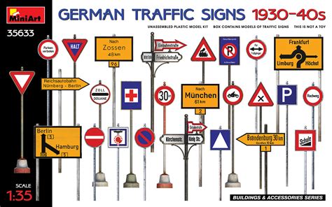 35633 GERMAN TRAFFIC SIGNS 1930-40s – Miniart