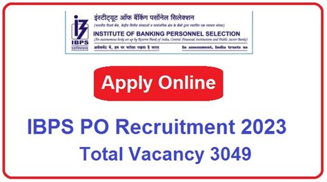 Ibps Po Recruitment 2023 Apply Online For 3049 Post