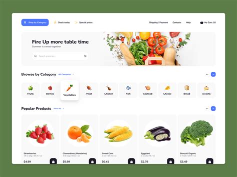 grocery website  anita kushwaha  dribbble