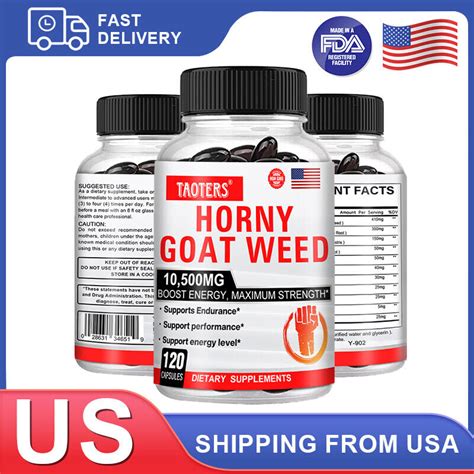 Men S Horny Goat Weed Capsules With Maca Testosterone Booster Ebay