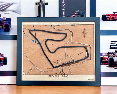 Red Bull Ring Map, Red Bull Ring Racing Circuit, Austrian Grand Prix Track Map, Formula 1 Gift ...