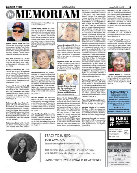 2020 Obituaries – Pacific Citizen