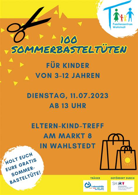 100 Sommerbasteltüten für Kinder Lebenshilfe Bad Segeberg