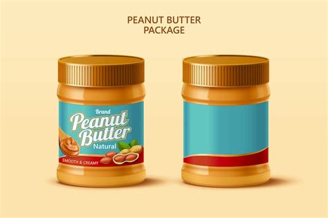 Premium Vector | Peanut butter mockup template