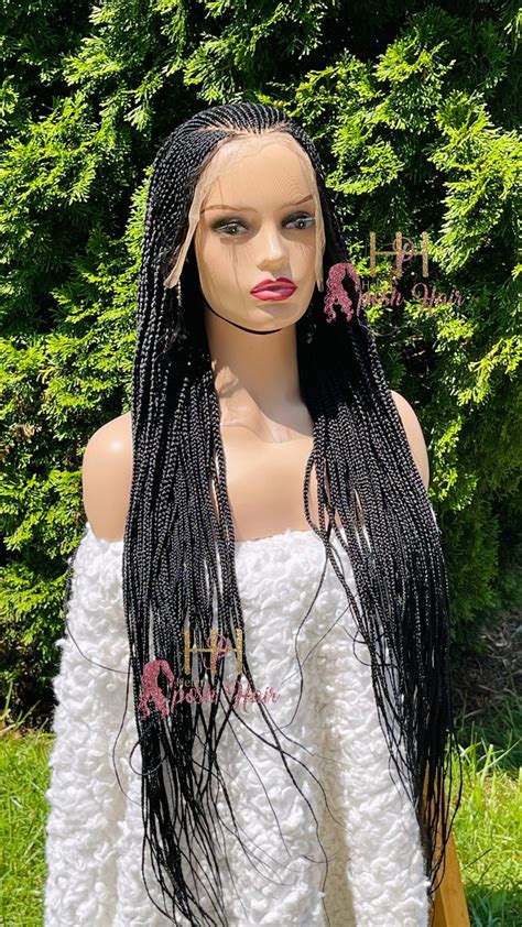 Braided Cornrow Wig Frontal Wig T For Black Women Etsy