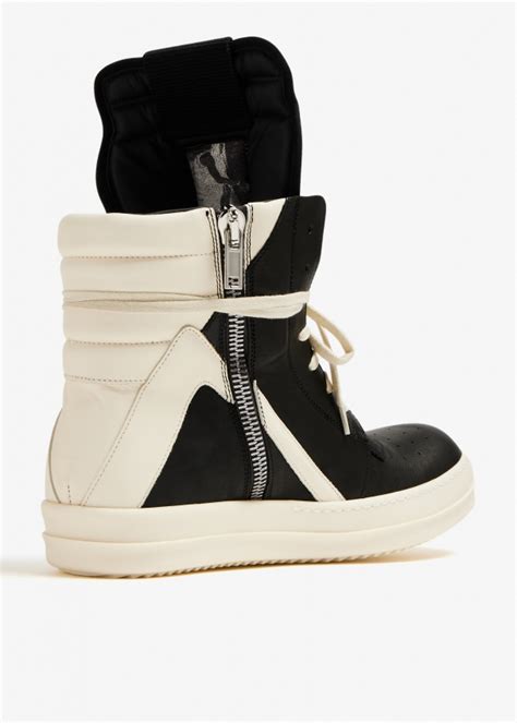 Rick Owens Geobasket High Top Sneakers For Men Black In Uae Level Shoes