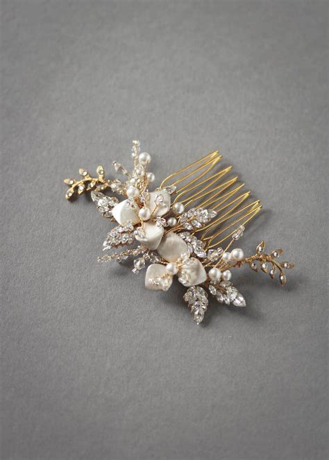 Swept Away Delicate Wedding Hair Combs For Side Swept Hair Tania