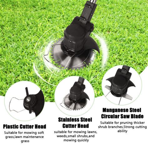 2 Battery Cordless Grass Trimmer Lawn Electric Whipper Snipper Strimmer 2 Wheels Ebay