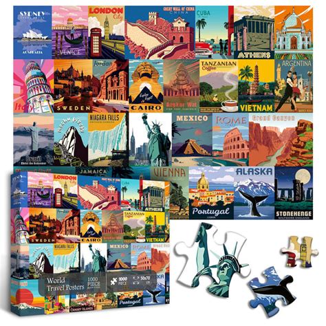 Travel Posters Jigsaw Puzzle 1000 Pieces – Fun-Puzzle