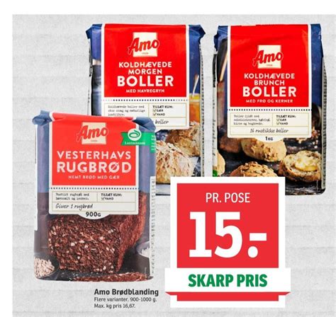 Amo morgenboller koldhævet melblanding tilbud hos SPAR