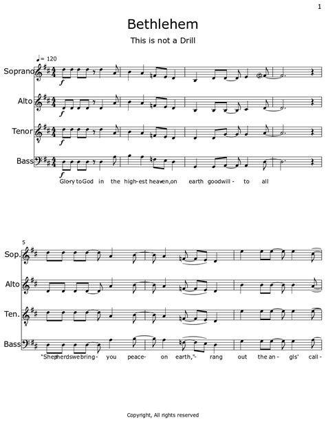 Bethlehem - Sheet music for Choir Aahs