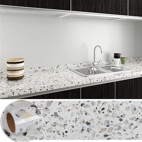 Chichome White Granite Wallpaper Peel And Stick Countertops X