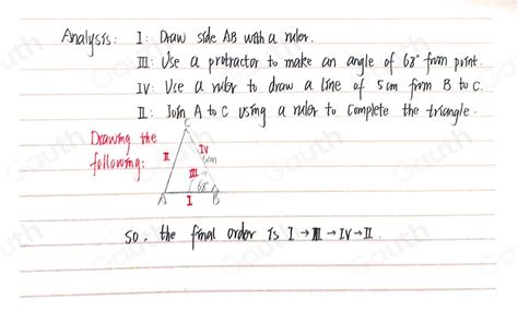 Solved In Constructing SAS Triangles What Is The Correct Sequence I