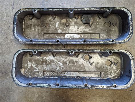 Vintage Holley M T Big Block Chevy Finned Aluminum Valve Covers