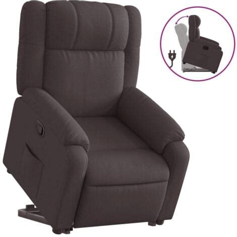 Fauteuil Inclinable Marron Fonc Tissu Vidaxl