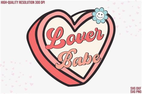 Retro Valentines Svg Lover Babe Graphic By SinaCreation Creative Fabrica