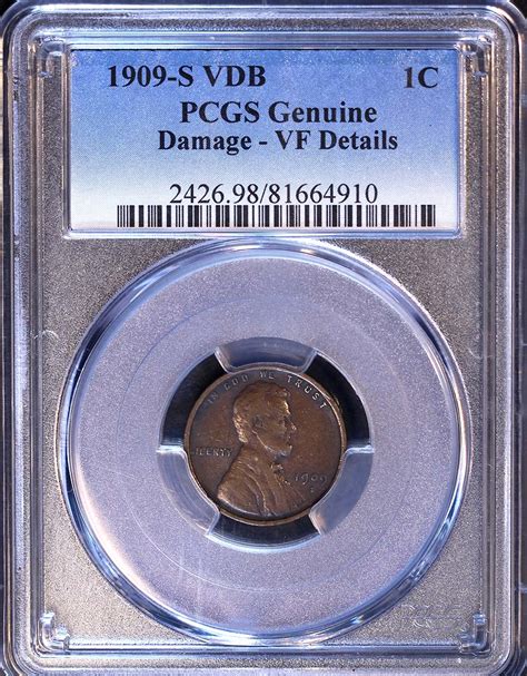 Collectors Corner 1909 S VDB 1C VF20BN PCGS 65936317