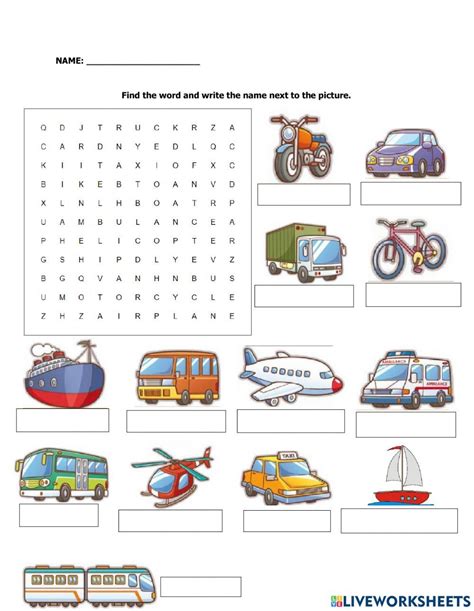 Grade 2 Worksheet For Transport