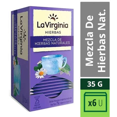 Té Mezcla De Hierbas Naturales La Virginia X 25 Saquitos Mayorista El