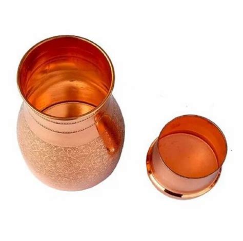 Hammered Cylindrical Copper Sugar Pot For Home Capacity L At Rs