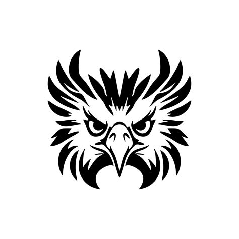 An eagle logo with a black and white vector design. 21395834 Vector Art at Vecteezy