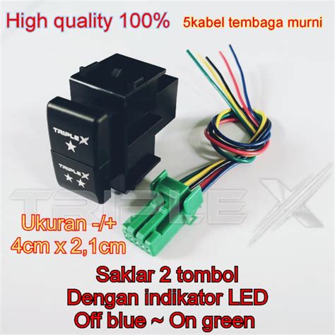 Jual Saklar Foglamp Switch Lampu Swit Mobil Suwit Dual Button Ganda