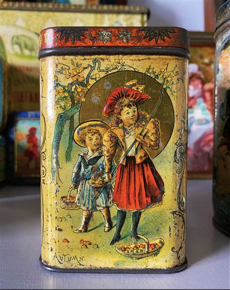 Victorian Tin Box Vintage Tins Tin Boxes Decorative Tin