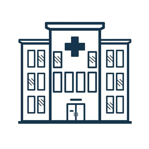 Hospital Building Icon Vector