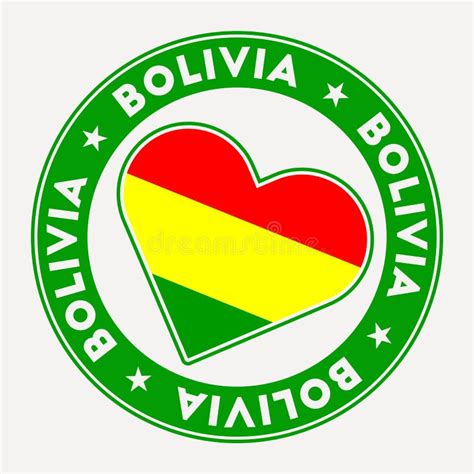 Bolivia Heart Flag Badge Stock Vector Illustration Of Bolivia