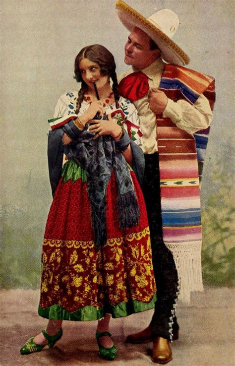 Beautiful Vintage Mexican Picture Mexican Traditional Clothing