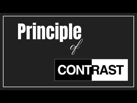 Principle Of Contrast In Art