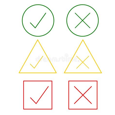 Icone Dei Segni Di Spunta A Linea Sottile Segno Di Spunta Verde E