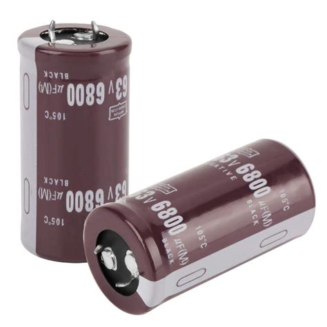 2Pcs 63V 6800uF Electrolytic Capacitor Electrolytic Radial Capacitor