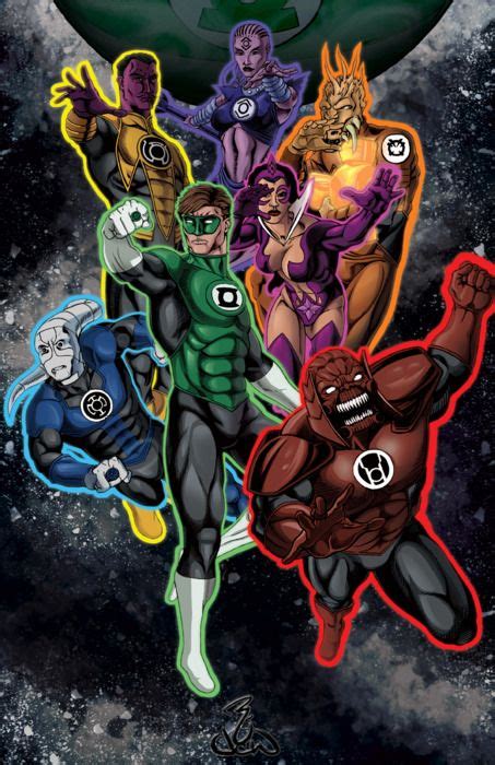 Multicolored Lanterns Dc Comics Art Dc Comics Characters Green