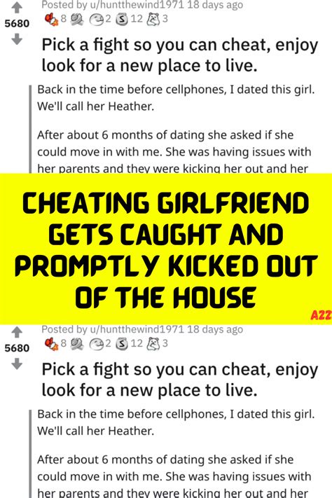 Cheating Girlfriend Gets Caught And Promptly Kicked Out Of The House Artofit