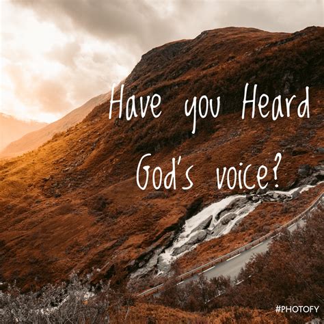 Have you Heard God’s Voice? – Prayer Wonderer