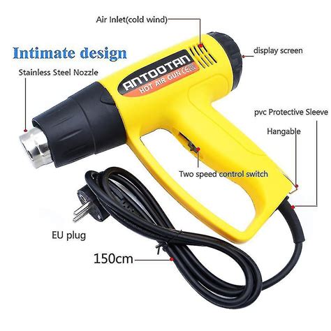 Heat Guns W V Eu Industrial Electric Hot Air Gun Thermoregulator