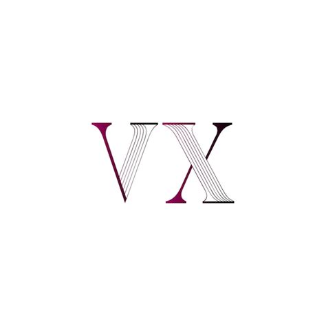 Logotipo De La Letra Vx En Estilo Moderno Vector Premium