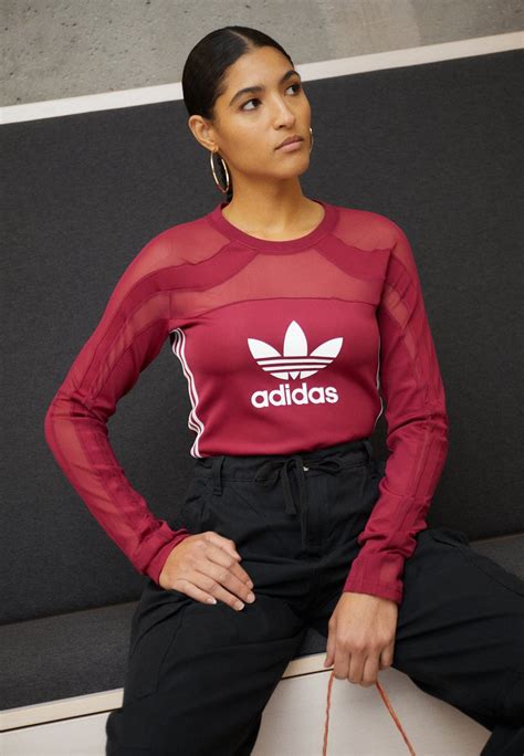 Adidas Originals T Shirt à Manches Longues Legacy Burgundybordeaux Zalandofr