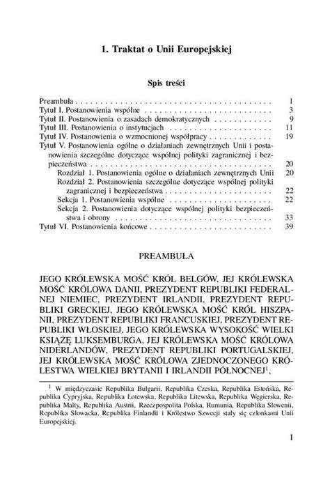 Pdf Traktat O Unii Europejskiej Ksiegarnia Beck Pl Podstaw