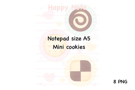 Mini Cookies Notepad Size A Graphic By Spsweet Creative Fabrica