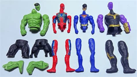 Merakit Mainan Avengers Spiderman Toys VS Superman Toys Hulk Toys VS